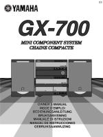 Yamaha GX-700-RDS - Owners Manual